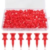 YUFETY 100 Pcs Golf Tees Plastic 32mm Red Castle Golf