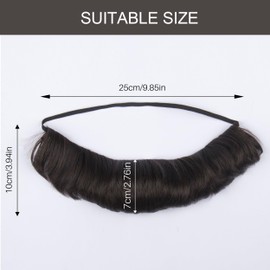 Yan Dream Fake Chin Curtain Beard for Men Dark Brown Fake Beard False Facial Hair Historic Brown Fake Beard