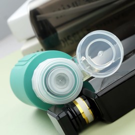 Mrsdry Travel Bottles for Toiletries, Large 6oz Oversize Containers, BPA Free Leak Proof Tubs Refillable Liquid Travel Accessories with Toiletry Bag for Cometic Shampoo and Lotion Soap (4 Pack)