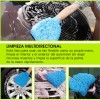 Guantes Franela Microfibra Doble Cara Azul Claro HUANNAXIERWEIYA Pack 4