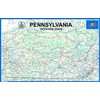 Tiger Moon Pennsylvania State Map - 22.5 x 14.4 Inches,