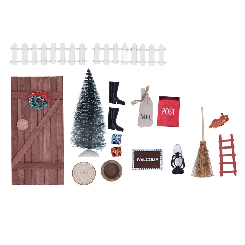 1/12 1/6 Christmas Fairy Door Kit Crafted Exquisite Cute Colourful
