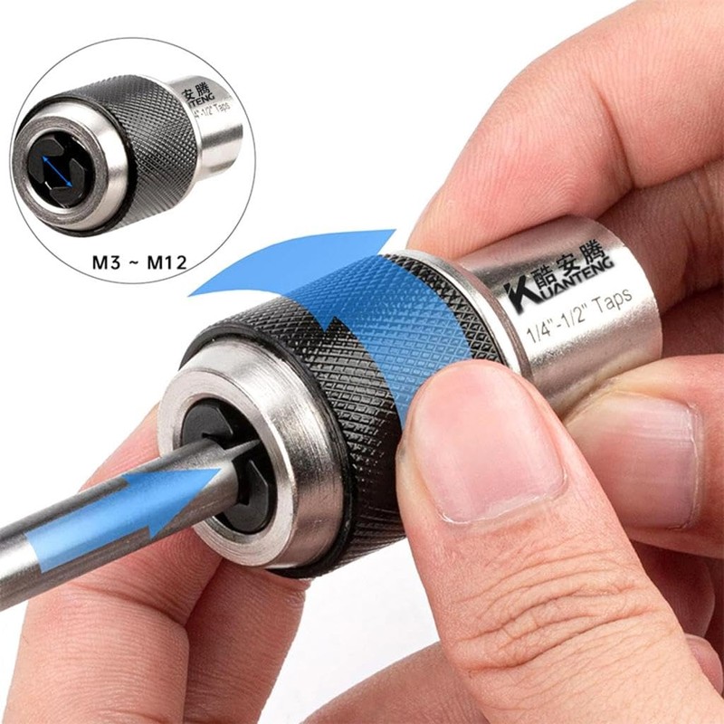 Cuticate 2-Pack Tap Holder Tap Socket Tap Wrench Adjustable Tap