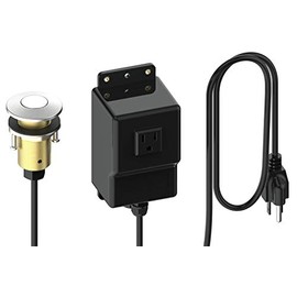 Sink Top Air Switch Kit Air Button for Garbage Disposal with Alumimum Alloy Power Module (Brushed Nickel)