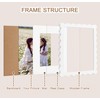 Scalloped 11x14 Picture Frame, Real Glass Wood Frame with Reversible