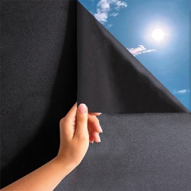 MARAPON® Window Privacy Film - Black Static-Adhesive Window Film [41.3x78.7”] Privacy Window Film - UV Blocking Window Film Blackout Window Film - Static Window Film - Frosted Glass Window Film