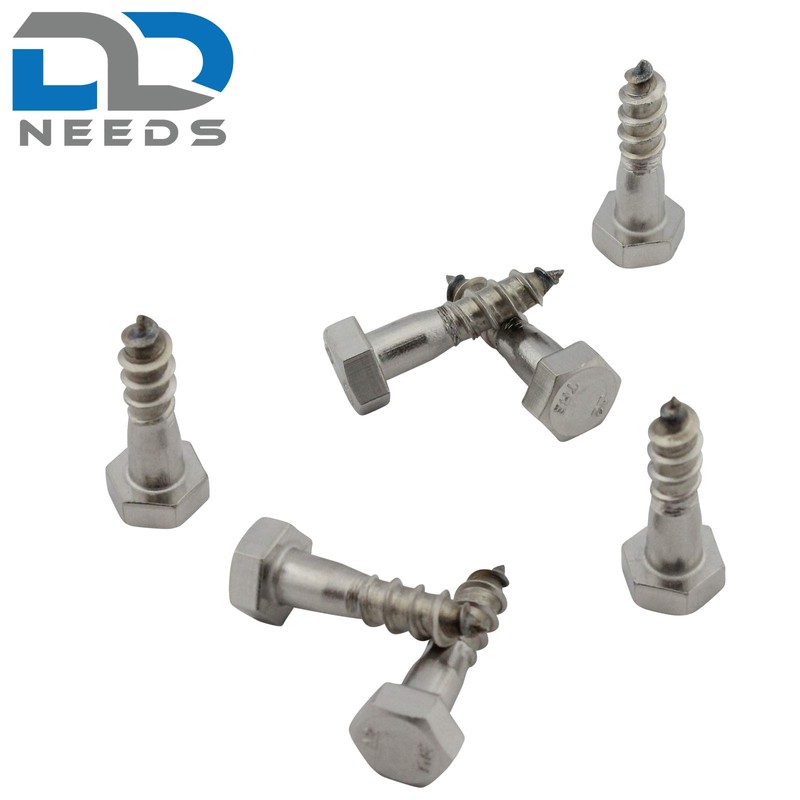 D2D Pack of 20 Hexagonal Wood Screws 10 x 50