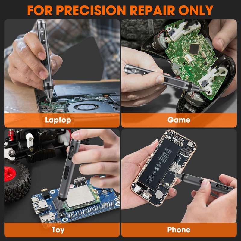 MAXME100® Powerful Cordless Electric Precision Screwdriver Set With LED Light