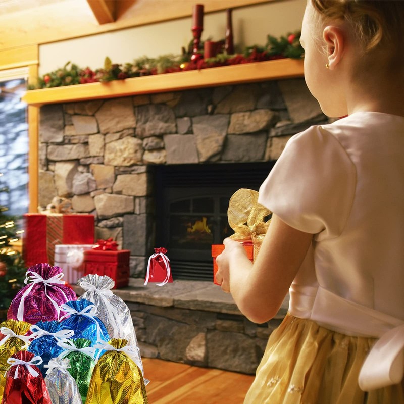 Gift Drawstring Gift Bags Multipack,12 Pack Large Reusable Solid Color