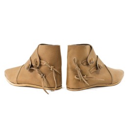 Vehi Mercatus Viking Shoes or Medieval Shoes for Men and Women Natural Brown, natural brown