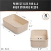 BINO | Woven Plastic Basket | XS (Natural), 5-Pack |