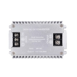 Valefod DC to DC High Efficiency Voltage Converter 24V to 12V 30A 360W Buck Converter DIY Power Supply Step-Down Transformer