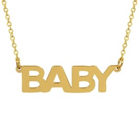 Charm Buddy Baby Love Charm Pendant Necklace in 18K Gold Plated Stainless Steel Gifts for Women Sisters Mothers Jewellery