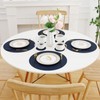 Homaxy Round Faux Leather Placemats and Coasters, Washable Dual-Side Table