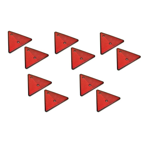 ASC Red Triangle Reflector Screw Fit suits Trailer Caravan Gatepost