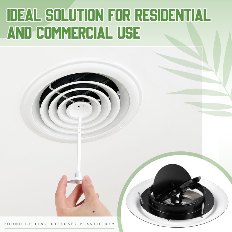 Therwen 2 Set 6 Inch Round Vent Cover Ceiling Diffuser