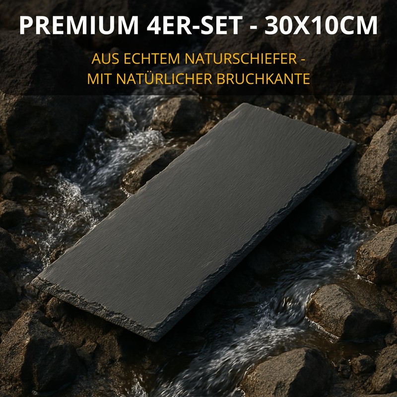 Thiru Premium Slate Plates, for Serving and Labelling, Ideal as