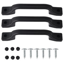 TonGass (3 Pack, Black All Weather Plastic Grab Handle for RV, Trailer, Camper, Cargo Trailer, Boat, Home, House Door Use, Outdoor RV Camper Entry Door Assist Handle Replacement