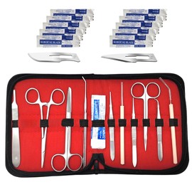 IMED Scientific 21 Pcs Beginners Dissection Kit Biology Lab Anatomy Dissecting Set Comes With Stainless Steel Scalpel Knife Handle Blades Used for Medical Students and Veterinary Training