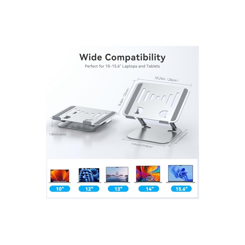 K&ZZ Adjustable Laptop Stand with Ventilation and Portability