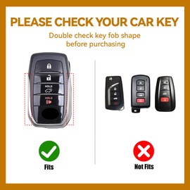 Nomiyo Key Fob Cover with Diamond Bling Keychain for Women, Car Key Holder Compatible with Toyota 2022 2023 2024 2025 2026, TPU Key Case and Elegant Heart Key Chain (Silver, 1PCS)