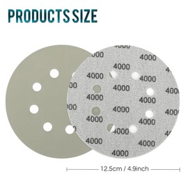 Viaky 25Pcs 125mm Sanding Discs, 5 Inch 8 Hole Wet Dry Hook and Loop 3000 4000 5000 7000 10000 Grit Superfine Round Sanding Pads, Orbital Sander Discs for Wood, Metal, Car, Furniture, Polishing