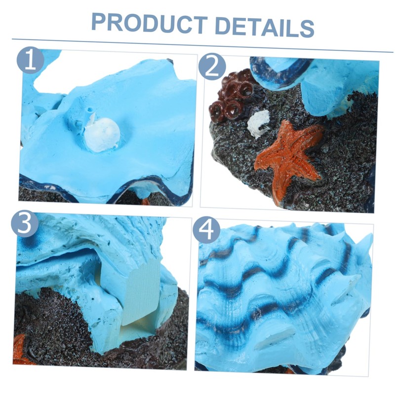 CORHAD Aquarium Air Stone Tropical Clam Design Replaceable Bubbler for