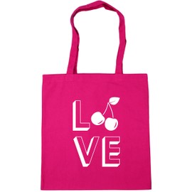 Hippowarehouse Love Cherries Tote Shopping Gym Beach Bag 42cm x38cm, 10 litres