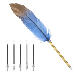 Nib Nibs, Nib Set, Ballpoint Pen, High-Quality Nib, Calligraphy Fountain Pens, with 5 Replacement Cartridges, for School, Wedding Gifts, Autographs, Offices, Business Gifts (Blue)