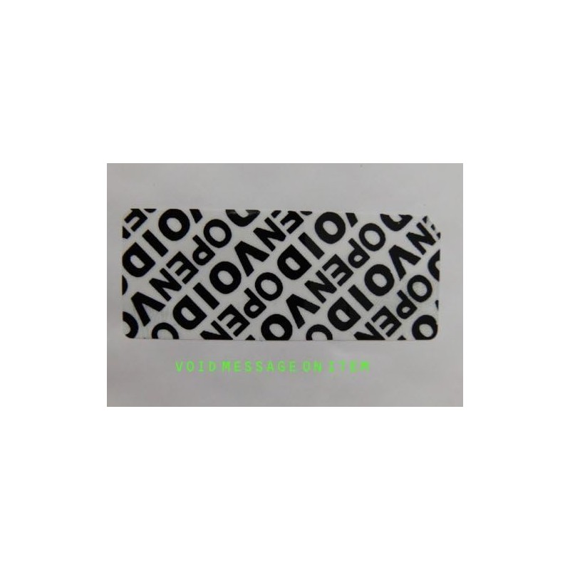 1000 X Security Labels Do Not Break Seal Black with