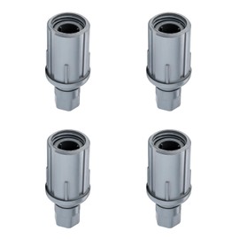 Adjustable Bullet Feet Fits 1-5/8" O.D. Tubing for Industrial/Commercial Kitchen Work Prep Tables, Durable Table Leg Foot Levelers for Stainless Steel Restaurant Bar Sink, Plastic, Set of 4