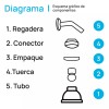 CNX Meer Regadera Cuadrada De 15 Cm Con Cuello De