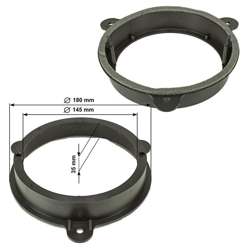 tomzz Audio 2845-009 Speaker Rings Adapter Brackets Compatible with Renault
