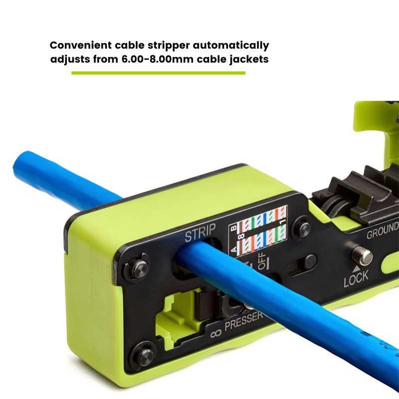 trueCABLE Crimp Tool for Pass Through RJ45 - All-in-One Ethernet