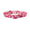Olahibi Dog Collar and Leash Set, Pink Daisy Pattern, Polyester