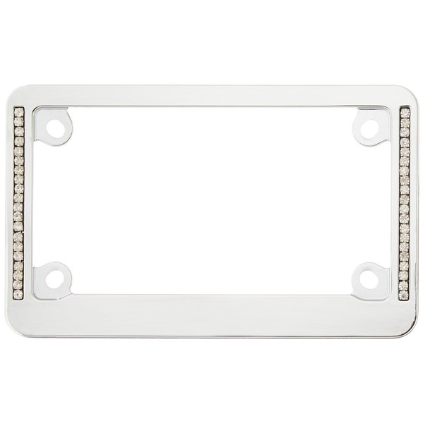 Cruiser Accessories 77830 Chrome/Clear 'MC Neo Diamondesque' License Plate Frame