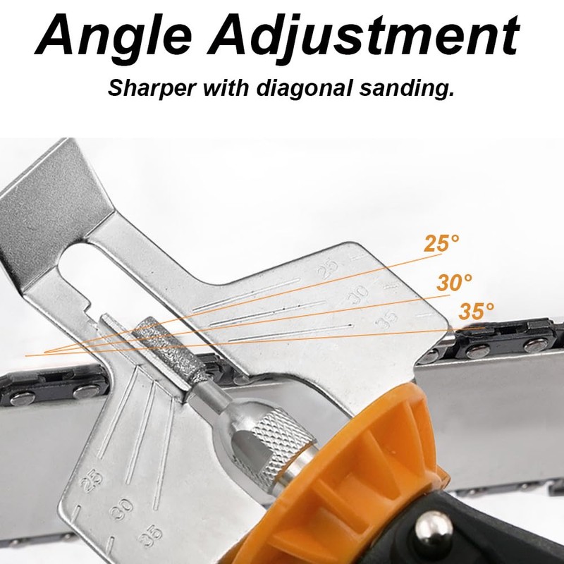 SEIWEI Chainsaw Sharpening Attachment Kit, Chainsaw Sharpener Guide Drill Adapter