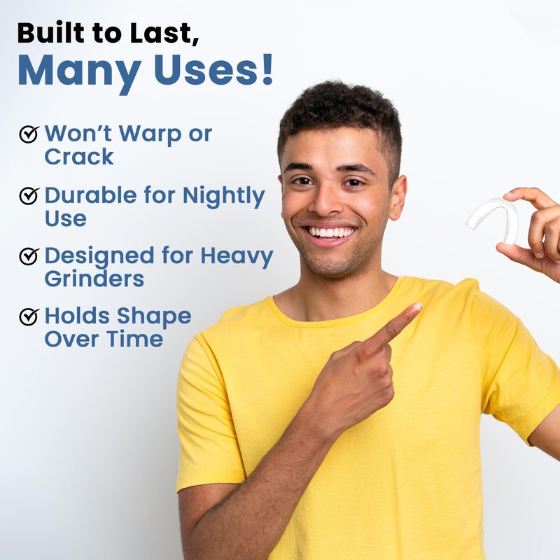 Mouth Guard for Grinding Teeth - 4 Pack, Thin and