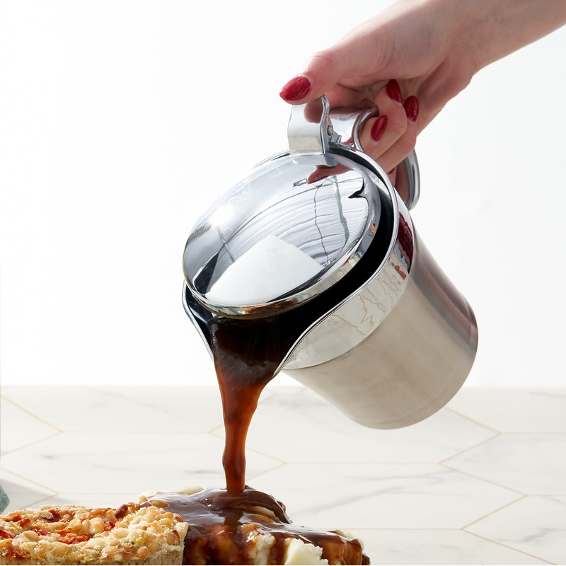 Oak & Steel - Double-Walled Insulated Gravy Sauce Thermal Jugs,