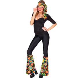 W WIDMANN MILANO Party Fashion - Hippie Set 60s / 70s Headband and Leg Warmers Hippie Reggae Flower Power