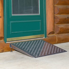 Silver Spring Heavy-Duty Threshold Ramp 600 lb. Capacity for Entryway Patio Access Wheelchair Scooter Use Won't Interfere with Doors