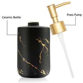 Soap Dispenser, Wieat Ceramics Hand Soap Dispenser, Marble Soap Dispenser pump, Pump Bottle Dispenser, Soap Dispenser Bottle,Vanity Countertop Accessory,Washing Accessories for Bathroom Kitchen Sink