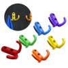 Dtoterul Colourful Wall Hooks, Pack of 6 Coat Hooks, Double