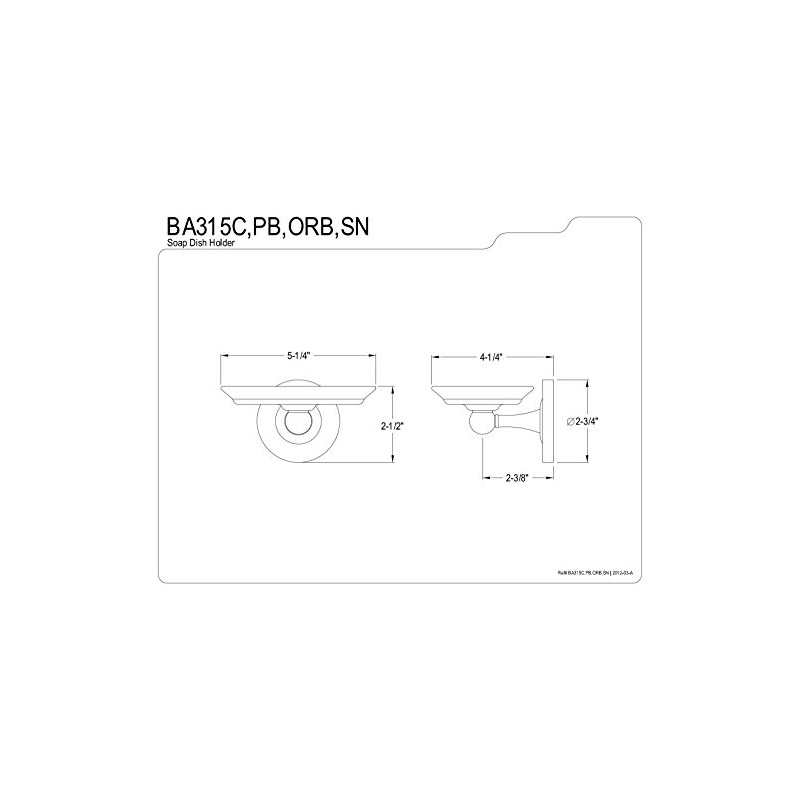 Kingston Brass BA315PB Classic Soap Dish, Polished Brass