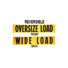 US Cargo Control Oversized Load Sign - 18" x 84" Reversible Wide Load Banner