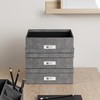 Bigso Oskar Canvas Fiberboard Document Letter Box for Important Paperwork