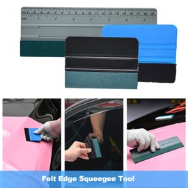 EHDIS Window Tinting Tool Vinyl Wrap Tool Kit for Car Film Wrapping with Felt Squeegee, Micro Wrap Stick Squeegee, Big Size Vinyl Squeegee, Flim Cutter, Plastic Razor Scraper for Vinyl Application