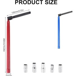 8-13mm Wrench Socket Plumber Back Nut Kit Tap Installation Tool Bathroom Faucet Saving Wrench Socket Hand Tools (Red)