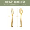 Gold Disposable Cutlery Set, Gold Forks + Spoons, (120 Count),