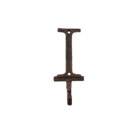 Handcrafted Nautical Decor Rustic Copper Cast Iron Letter I Alphabet Wall Hook 6"